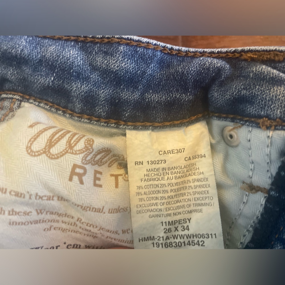 Wrangler Blue Flare Wide Leg Jeans - Picture 2 of 5